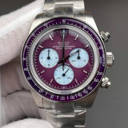 Đồng Hồ Rolex Daytona 116508 Warm Burgundy Replica Cao Cấp Mặt Số Tím 40mm (2)