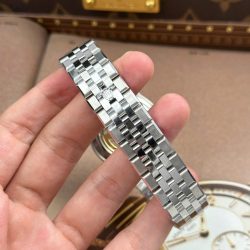 Đồng Hồ Rolex Land-Dweller 127236 Rep 11 Mặt Xanh Băng Họa Tiết Tổ Ong Đính Đá Baguette 36mm (3)