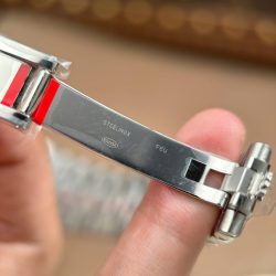 Đồng Hồ Rolex Land-Dweller 127236 Rep 11 Mặt Xanh Băng Họa Tiết Tổ Ong Đính Đá Baguette 36mm (3)