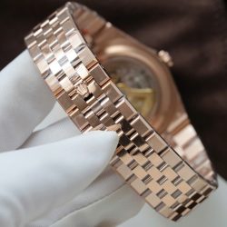 Đồng Hồ Rolex Land-Dweller 127334 Chế Tác Mặt Trắng Họa Tiết Tổ Ong Đính Đá Baguette 40mm (2)