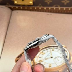 Đồng Hồ Rolex Land-Dweller 127336 Chế Tác Mặt Xanh Băng Họa Tiết Tổ Ong Đính Đá Baguette 40mm (2)