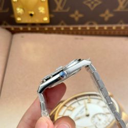 Đồng Hồ Rolex Land-Dweller 127336 Chế Tác Mặt Xanh Băng Họa Tiết Tổ Ong Đính Đá Baguette 40mm (2)