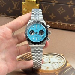 Đồng Hồ Tudor Black Bay Chronograph Rep Cao Cấp Mặt Tiffany Dây Kim Loại Nhà Máy ZF 41mm (2)