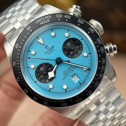 Đồng Hồ Tudor Black Bay Chronograph Rep Cao Cấp Mặt Tiffany Dây Kim Loại Nhà Máy ZF 41mm (2)