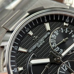 Đồng Hồ Vacheron Constantin Replica 11 Overseas Dual Time 47450 Mặt Đen Xưởng 9F 42mm (2)