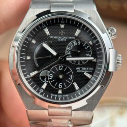 Đồng Hồ Vacheron Constantin Replica 11 Overseas Dual Time 47450 Mặt Đen Xưởng 9F 42mm (2)