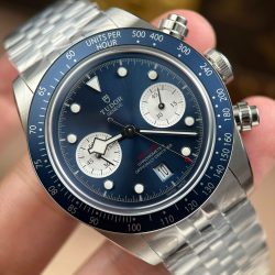 Tudor Black Bay Chronograph Replica 11 Mặt Xanh Blue Dây Kim Loại Xưởng ZF 41mm (2)