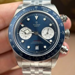 Tudor Black Bay Chronograph Replica 11 Mặt Xanh Blue Dây Kim Loại Xưởng ZF 41mm (2)
