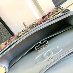 Túi Xách Chanel Classic Siêu Cấp Đính Cườm Họa Tiết Hoa Hồng 25cm (2)