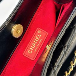 Túi Xách Chanel Hobo Siêu Cấp Nữ Màu Đen Khóa Vàng 22cm (2)