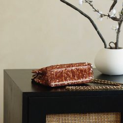 Túi Xách Nữ Chanel Kelly Like Auth Màu Nâu Đính Cườm 20cm (2)