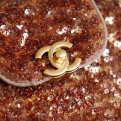 Túi Xách Nữ Chanel Kelly Like Auth Màu Nâu Đính Cườm 20cm (2)