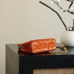 Túi Xách Nữ Chanel Kelly Siêu Cấp Màu Đỏ Đính Cườm 20cm (2)