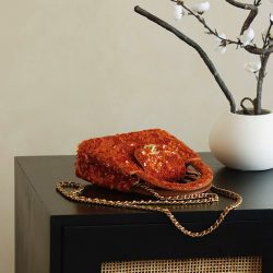 Túi Xách Nữ Chanel Kelly Siêu Cấp Màu Đỏ Đính Cườm 20cm (2)