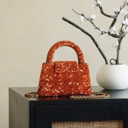 Túi Xách Nữ Chanel Kelly Siêu Cấp Màu Đỏ Đính Cườm 20cm (2)