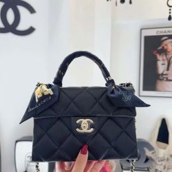 Túi Xách Nữ Đeo Chéo Chanel Coco Màu Đen Siêu Cấp 21cm (2)