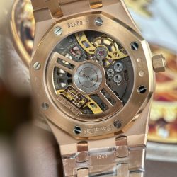Đồng Hồ Audemars Piguet Rep Cao Cấp Royal Oak Jumbo Extra-thin Openworked 16204 Mặt Lộ Cơ Mạ Vàng Hồng Xưởng ZF 39mm (2)