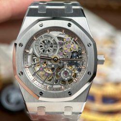 Đồng Hồ Audemars Piguet Replica 11 Royal Oak Jumbo Extra-thin Openworked 16204 Mặt Lộ Cơ Màu Trắng Nhà Máy ZF 39mm (2)