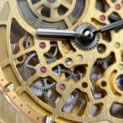 Đồng Hồ Audemars Piguet Replica Cao Cấp Royal Oak Jumbo Extra-thin Openworked 16204 Mặt Lộ Cơ Mạ Vàng Xưởng ZF 39mm (2)