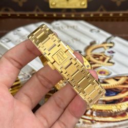 Đồng Hồ Audemars Piguet Replica Cao Cấp Royal Oak Jumbo Extra-thin Openworked 16204 Mặt Lộ Cơ Mạ Vàng Xưởng ZF 39mm (2)