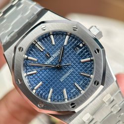 Đồng Hồ Audemars Piguet Royal Oak 15450 Rep 11 Mặt Xanh Dương Máy Cơ Thụy Sỹ Nhà Máy ZF 37mm (2)