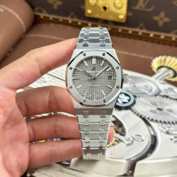 Đồng Hồ Audemars Piguet Royal Oak 15450 Replica 11 Mặt Xám Máy Cơ Thụy Sỹ Nhà Máy ZF 37mm (2)