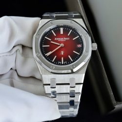 Đồng Hồ Audemars Piguet Royal Oak Extra-thin Jumbo 16202 Replica 11 Mặt Màu Đỏ Đô Nhà Máy ZF 39mm (2)