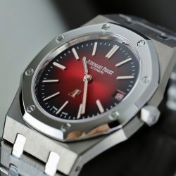 Đồng Hồ Audemars Piguet Royal Oak Extra-thin Jumbo 16202 Replica 11 Mặt Màu Đỏ Đô Nhà Máy ZF 39mm (2)