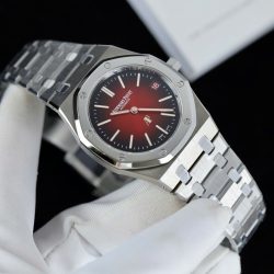 Đồng Hồ Audemars Piguet Royal Oak Extra-thin Jumbo 16202 Replica 11 Mặt Màu Đỏ Đô Nhà Máy ZF 39mm (2)