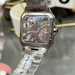 Đồng Hồ Cartier Santos CRWHSA0015 Replica 11 Mặt Lộ Cơ Dây Kim Loại Xưởng THB 39 (2)