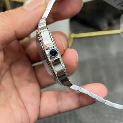 Đồng Hồ Cartier Santos CRWHSA0015 Replica 11 Mặt Lộ Cơ Dây Kim Loại Xưởng THB 39 (2)
