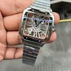 Đồng Hồ Cartier Santos CRWHSA0015 Replica 11 Mặt Lộ Cơ Dây Kim Loại Xưởng THB 39 (2)