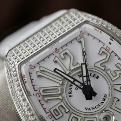 Đồng Hồ Franck Muller V45 Replica 11 Màu Trắng Đính Full Đá Xưởng ABF 45mm (2)