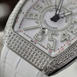 Đồng Hồ Franck Muller V45 Replica 11 Màu Trắng Đính Full Đá Xưởng ABF 45mm (2)