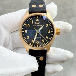 Đồng Hồ IWC Big Pilot’s Edition MR Porter Edition IW329703 Replica 11 Mạ Vàng Hồng Mặt Đen 43mm (2)