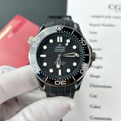 Đồng Hồ Omega Seamaster 300M Rep Cao Cấp Màu Đen Máy Cơ Thụy Sỹ Nhà Máy VS 42mm (2)