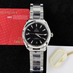 Đồng Hồ Omega Seamaster Aqua Terra 150M Replica 11 Mặt Đen Kẻ Sọc Ngang Nhà Máy VS 41mm (2)