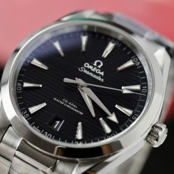 Đồng Hồ Omega Seamaster Aqua Terra 150M Replica 11 Mặt Đen Kẻ Sọc Ngang Nhà Máy VS 41mm (2)