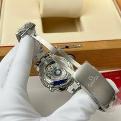 Đồng Hồ Omega Seamaster Diver 300M Replica 11 Mặt Trắng Viền Gồm Xanh Xưởng VS 42mm (2)