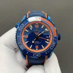 Đồng Hồ Omega Seamaster Planet Ocean Replica 11 Màu Xanh Blue Dây Cao Su Nhà Máy VS 45 (2)