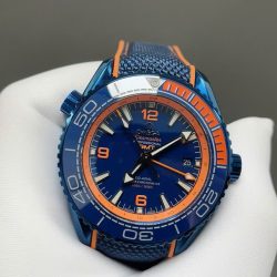 Đồng Hồ Omega Seamaster Planet Ocean Replica 11 Màu Xanh Blue Dây Cao Su Nhà Máy VS 45 (2)