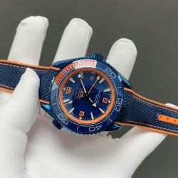 Đồng Hồ Omega Seamaster Planet Ocean Replica 11 Màu Xanh Blue Dây Cao Su Nhà Máy VS 45 (2)