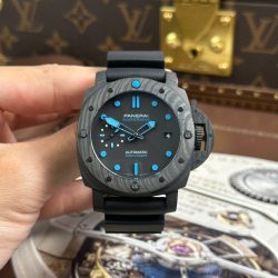 Đồng Hồ Panerai Submersible Carbotech PAM01616 Replica 11 Mặt Đen Dây Cao Su Xưởng VS 47mm (2)