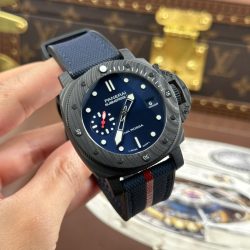 Đồng Hồ Panerai Submersible Luna Rossa Carbotech PAM01563 Replica 11 Mặt Xanh Dương Máy Cơ Thụy Sỹ Xưởng VS 42mm (2)