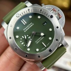 Đồng Hồ Panerai Submersible PAM01055 Replica 11 Màu Xanh Lá Cây Máy Cơ Thụy Sỹ Nhà Máy VS 42mm (2)
