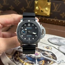 Đồng Hồ Panerai Submersible PAM683 Replica 11 Nam Viền Gốm Dây Cao Su Nhà Máy VS 42mm (2)
