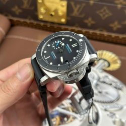 Đồng Hồ Panerai Submersible PAM683 Replica 11 Nam Viền Gốm Dây Cao Su Nhà Máy VS 42mm (2)