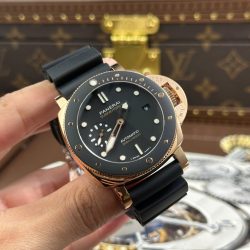 Đồng Hồ Panerai Submersible PAM974 Replica 11 Mặt Đen Dây Cao Su Xưởng VS 42mm (2)