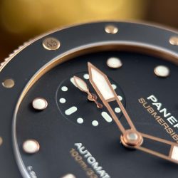 Đồng Hồ Panerai Submersible PAM974 Replica 11 Mặt Đen Vỏ Mạ Vàng Hồng Xưởng VS 42mm (2)