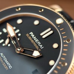 Đồng Hồ Panerai Submersible PAM974 Replica 11 Mặt Đen Vỏ Mạ Vàng Hồng Xưởng VS 42mm (2)